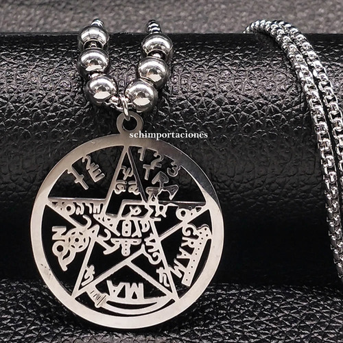 Imagen 2 de 5 de Tetragramaton, Acero + Cadena Larga 70cm - Tetragrámmaton