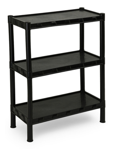  Estante Agraplast 918 Prateleira Modular Multiuso 3 Andares Organizadora cor preto