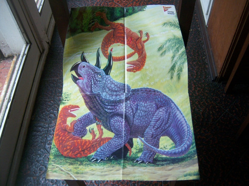 Triceratops Deinonychus . Poster . Dinosaurios Magazine