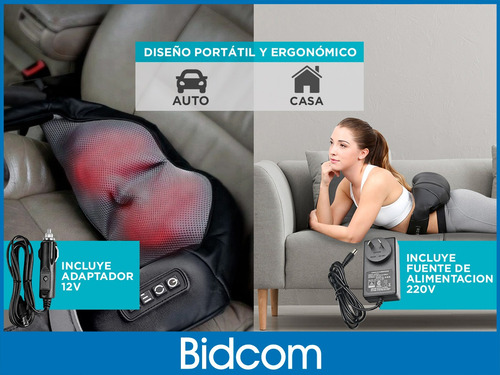Masajeador Cervical Gadnic Cedro 8 Nodos Calor Silencioso