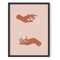 Comprar Arte De Pared De Sol Y Luna, Pósters De Arte Espiritua...