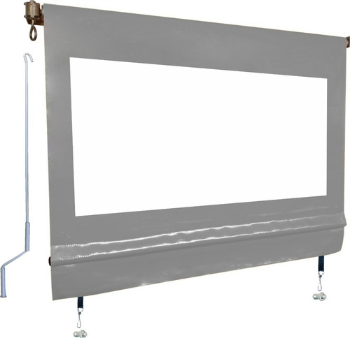 Toldo Retrátil Completo Com Tubos - Sob Medida 3,10 X 2,50 Cor cinza com visor