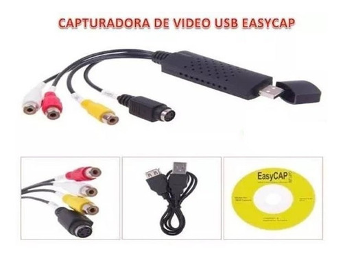 Capturadora Video Usb Easycap Vhs Win Xp/7 X2 Unid + Envio