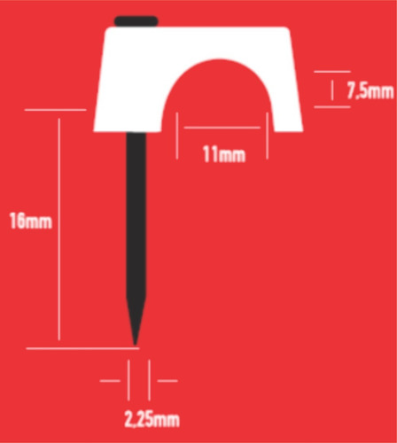 Grampas Sujeta Cable Tacsa N°12 Clavo De Acero X20 Cajas P
