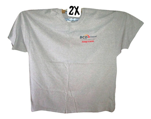 Camiseta Gris Con Letras Casual De Hombre Talla 2xl Gildan