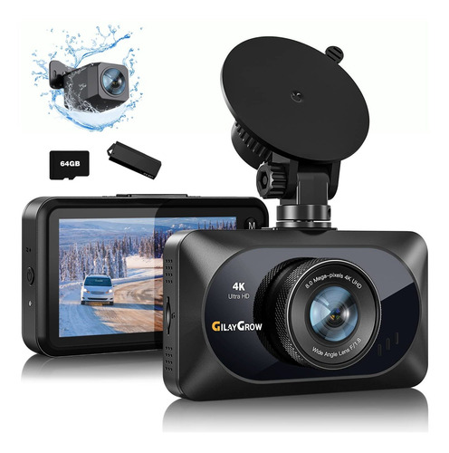 Camara Tablero Dual 4k Frontal Trasera 2k Para Automovil 64