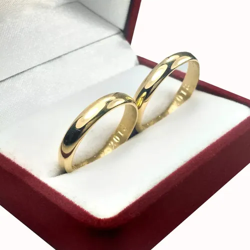 Alianzas Oro Rojo 18k. Media Cana 3 Gr. El Par MercadoLibre
