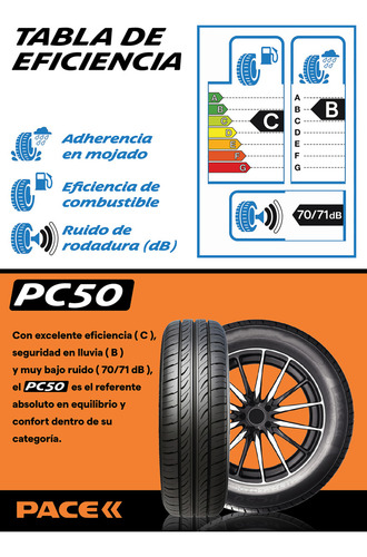 Neumático 185/60 R15 Pace Pc50