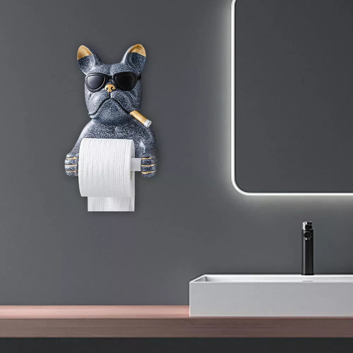 Suporte De Papel Higiênico Para Escultura De Cachorro De 2 P