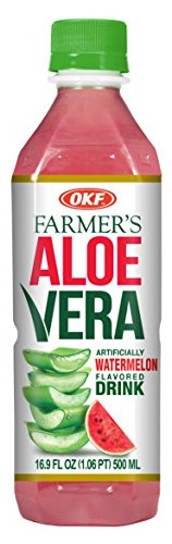 Bebida De Aloe Vera Con Sandía Okf, 16.9 Oz (pack De 20)