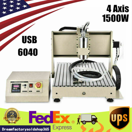 4axis Usb Cnc Router Engraver 1500w 6040 Milling Drillin Wss