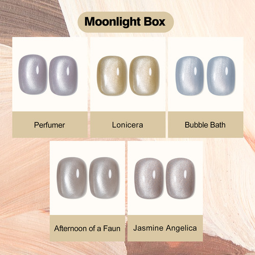 Set De Esmalte Gel Efecto Ojo De Gato 5 Colores Con Imán