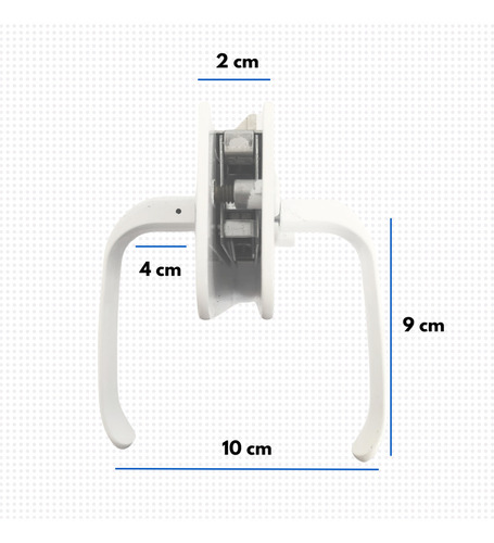 Kit Fechadura 1520ta E Contra Fechadura 1504ta Porta Vidro Cor Branca