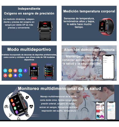 Ssb Smart Watch Mujer Hombre Glucosa En Sangre Ácido Úrico