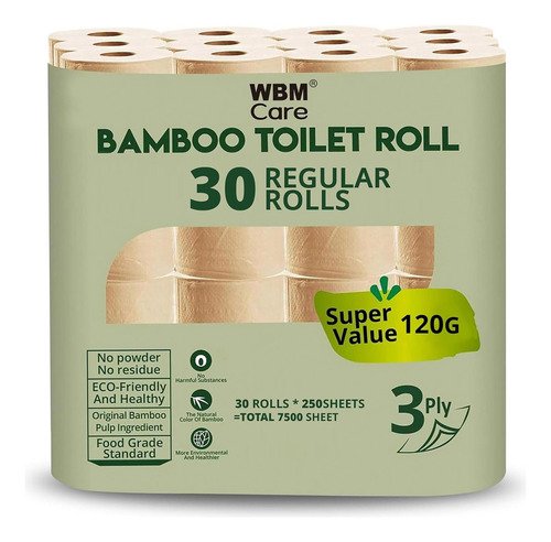 Peluzgo Para El Baño De Bambú De Wbm Care, Toallas De Papel