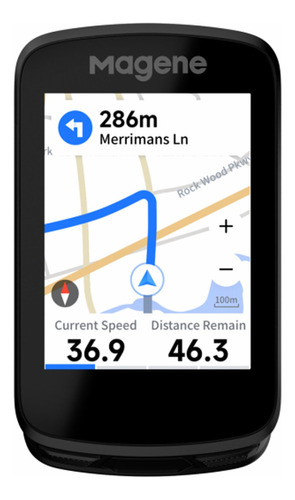 Ciclocomputadora Gps Magene C606 Smart Táctil Avant Motos Color Negro