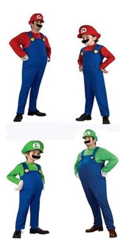 Disfraz De Halloween Cosplay Super Mario Luigi Bros Para Niñ