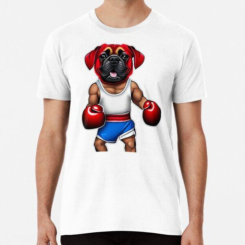 Remera Dibujos Animados Divertidos De Perro De Boxeo Algodon