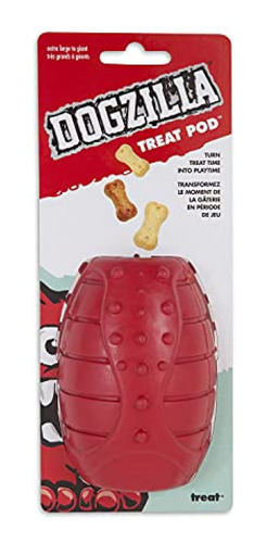 Juguete Mordible Mascotas Dogzilla Treat Pod Juguete, Rojo,