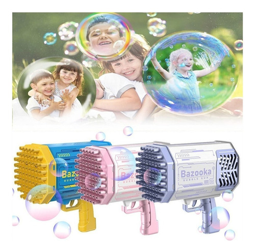 Gift Gatling Bubble Machine 69 Hoyos Mejorados Con