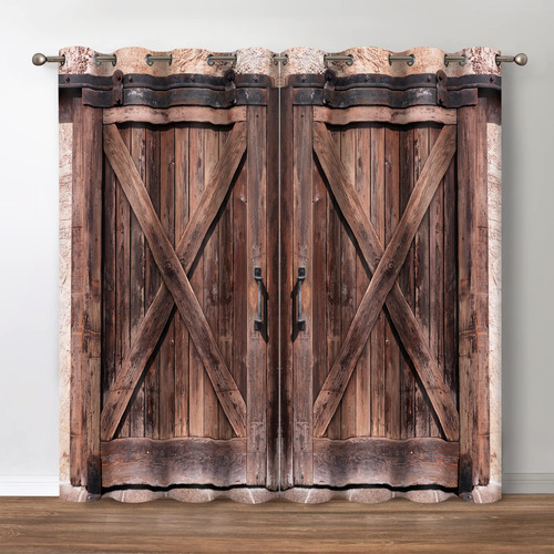 Jekeno Cortinas Opacas De Madera Rustica, Estilo Vintage, Co