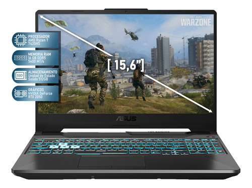 Laptop Gamer Asus Tuf Gaming A15 Nvidia Geforce Rtx 2050 Amd Ryzen 7 16gb Ram 512gb Ssd Windows 11 Home Mouse Gamer Logitech G502