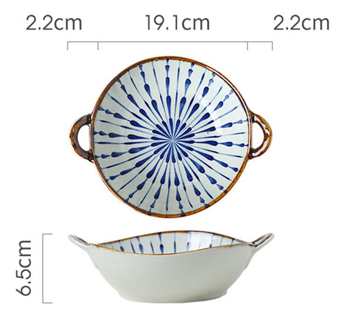 Cuenco Japonés De Ramen Con Ensaladera Doble De 700ml Para