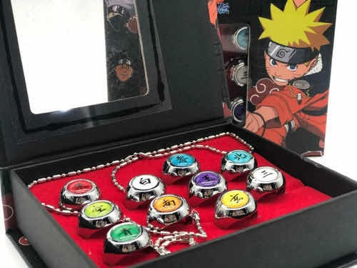 Akatsuki Anillos Anime Naruto 10 Piezas