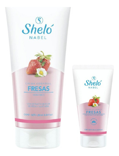 Crema Corporal De Fresa + Cremas De Manos De Fresa Shelo