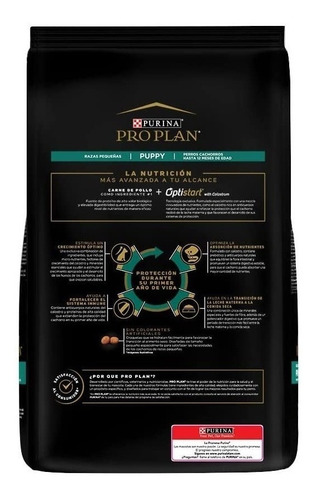 Imagen 2 de 2 de Alimento Pro Plan OptiStart Puppy para perro cachorro de raza pequeña sabor pollo en bolsa de 3.5kg