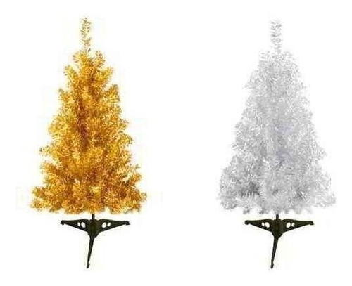 Árbol De Navidad, Dorado Y Plateado 60cm