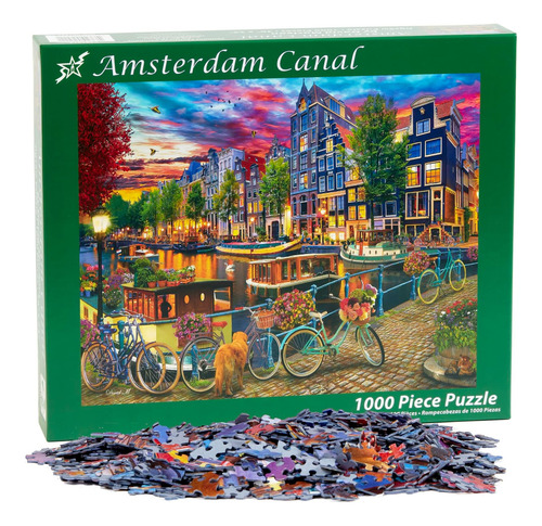 Vermont Christmas Company Amsterdam Canal Jigsaw Puzzle De 1