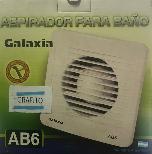 Imagen 3 de 8 de Extractor De Aire Para Baño Galaxia 6 Ab6 Color Grafito