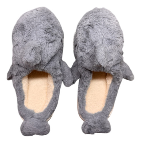 Pantuflas Chinelas Tiburon Sharky Con Abrigo Peluche Comodas