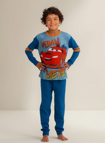 Pijama Algodón Cars Caffarena Talla 8 Color Azul Mt30915