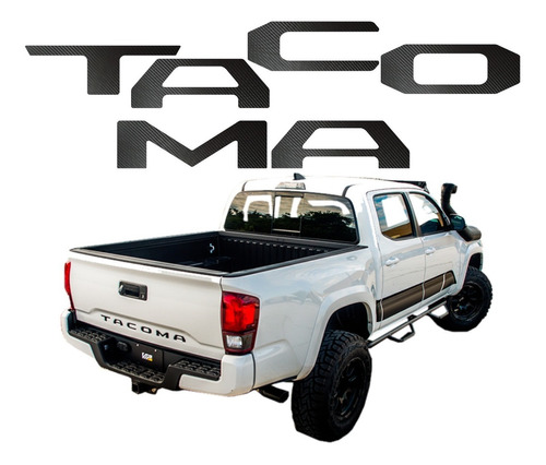 Sticker Calcomonia Caja Batea Toyota Tacoma 2020 2021 2022