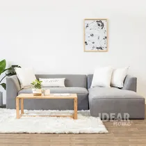 Comprar Sofa Minimalista Idear Home Pana Gris Roto Para Retapizar