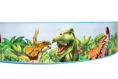 Imagen 3 de 6 de Alberca Rigida Redonda Bestway Dinosaurios 55001