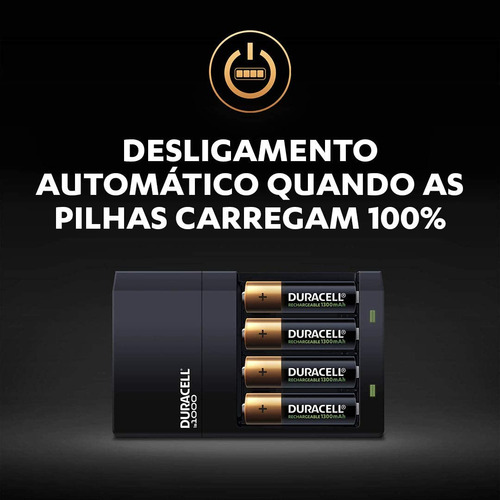 Cargador Duracell Con 4 Pilas Aa Recargables