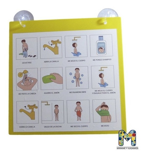 Pictogramas Autismo Secuencia De Baño Nene Tea Tel