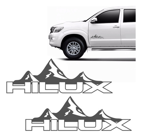 Adesivo Hilux 2012/2021 Montanha Emblema Lateral Decorativo