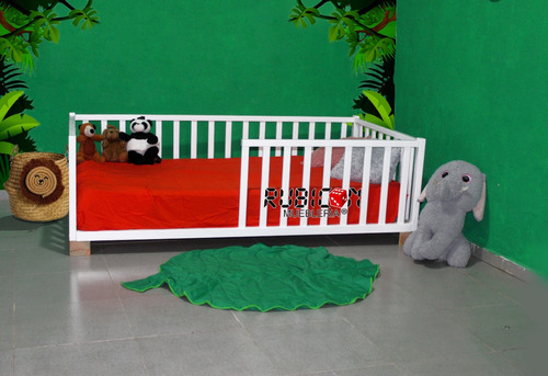 Cama Montessori De Madera Cuna Recamara Infantil Individual 