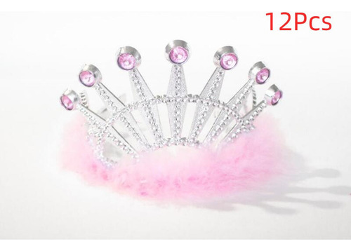 12 Coronas De Siete Diamantes En Forma De Pavo Real Con Plum