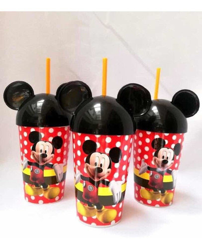Sorpresas Infantiles Vaso Pitillo Mickey Y Minnie Mouse