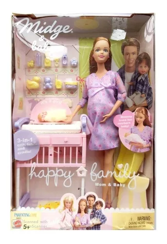 Boneca grávida de Midge & Baby Barbie Boneca feliz família moda