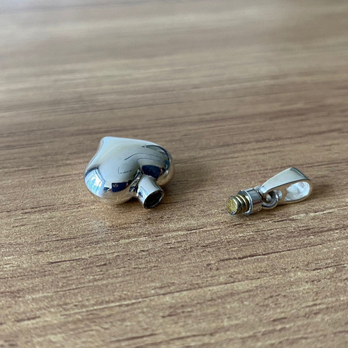 Imagen 6 de 10 de Dije Perfumero Urna Para Ceniza Cremación Plata 925 Agálea