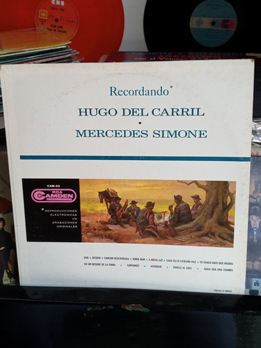 Hugo Del Carril Mercedes Simone Vinyl,lp,acetato 