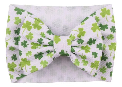 Ddnfo St Patricks Day Green Baby Bow Headwear Niñas Acces