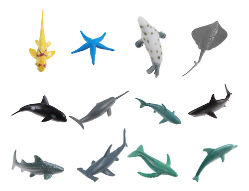 12 Unidades De Juguetes Realistas Para Maquetas De Animales