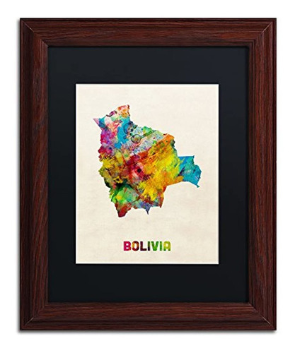 Marca Fine Art Bolivia Acuarela Mapa Por Michael Tompsett En